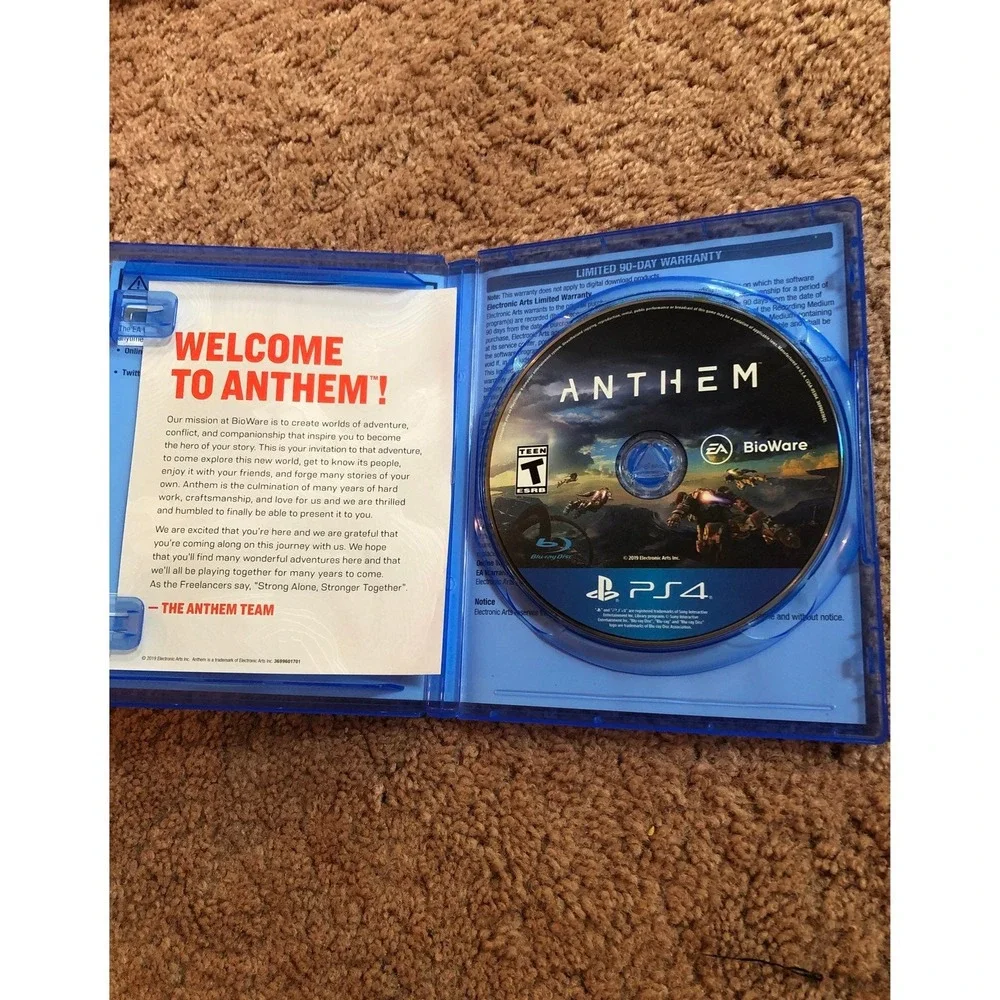 Anthem Sony PlayStation 4 PS4 Game BioWare EA Action RPG Disc & Case